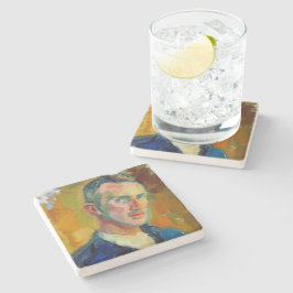 Porta-copo De Pedra Autorretrato (por Magnus Enckell)