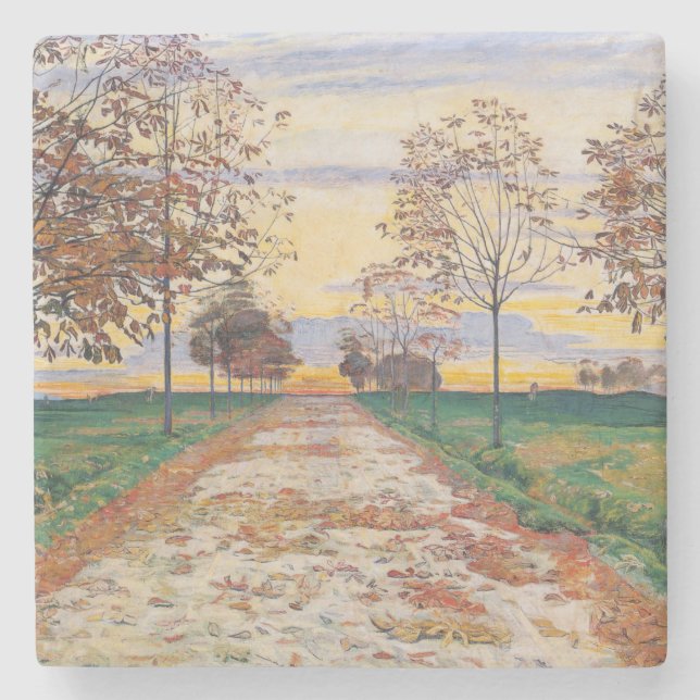 Porta-copo De Pedra Autumn Evening (por Ferdinand Hodler) (Frente)