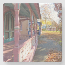 Porta-copo De Pedra Autumn Light on Cottage Row - Martha's Vineyard