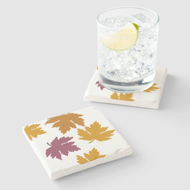 Porta-copo De Pedra Autumn Maple Deixa Moderno (Lateral)