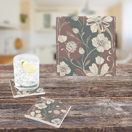 Porta-copo De Pedra Autumn Noir Blossoms