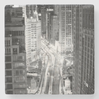 Porta-copo De Pedra Avenida norte de Michigan em Chicago após o