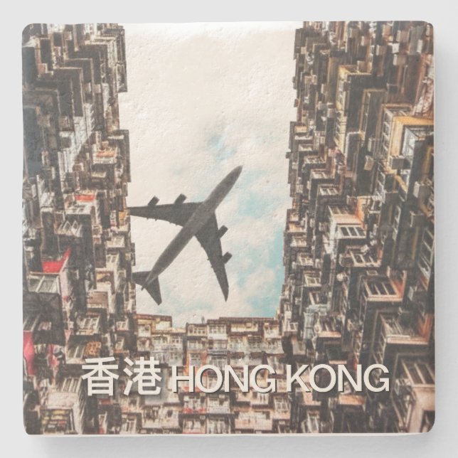 Porta-copo De Pedra Avião de Hong Kong (Frente)
