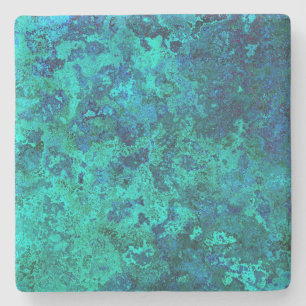 Porta-copo De Pedra Azul de pedra mármore de textura e azul de turque