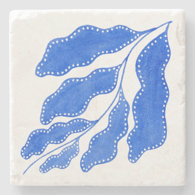 Porta-copo De Pedra Azul mediterrâneo (Frente)