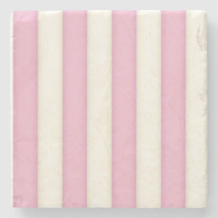 Porta-copo De Pedra Azul pálido e faixas de marfim