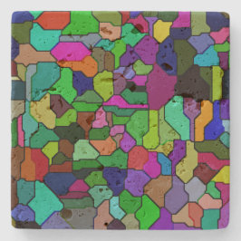 Porta-copo De Pedra Azulejo de vidro bloqueado Porta copos de Travertê