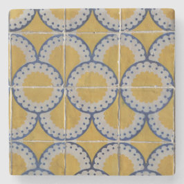 Porta-copo De Pedra Azulejo europeu antigo impresso