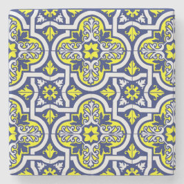 Porta-copo De Pedra Azulejo europeu antigo impresso