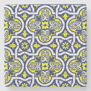 Porta-copo De Pedra Azulejo europeu antigo impresso