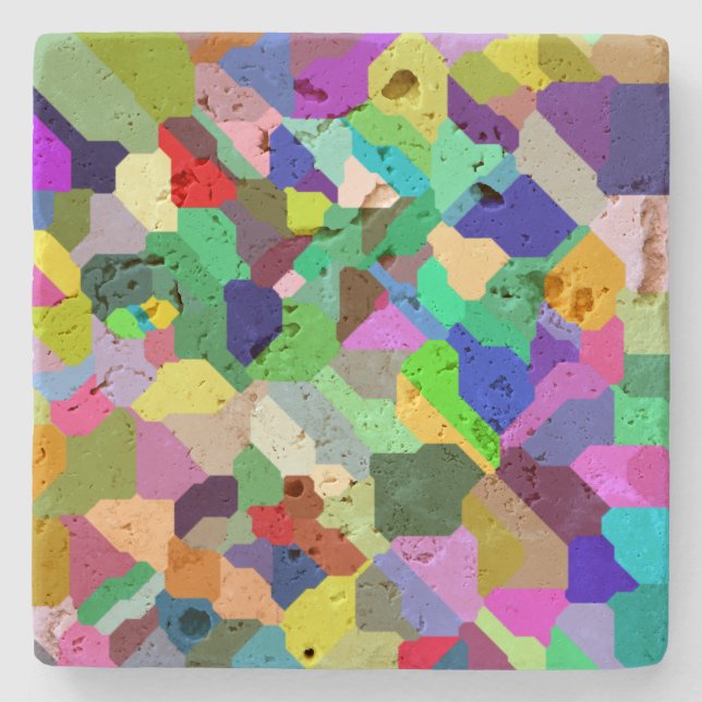 Porta-copo De Pedra Azulejo Incline Porta copos Travertina (Frente)