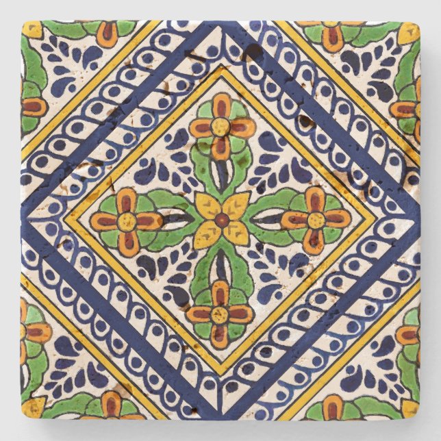 Porta-copo De Pedra Azulejo Talavera (Frente)