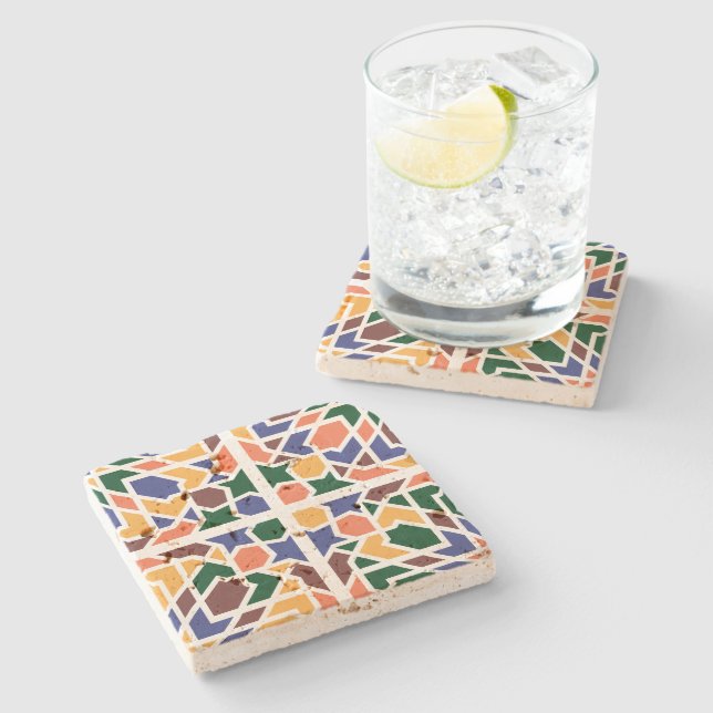 Porta-copo De Pedra Azulejos Andaluzes 1 (Lateral)