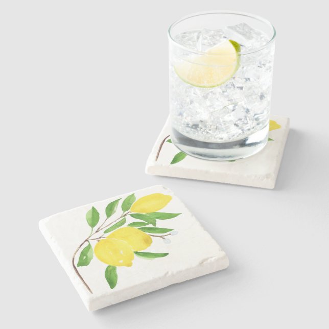 Porta-copo De Pedra Azulejos mediterrânicos, majolica, estilo sicilian (Lateral)