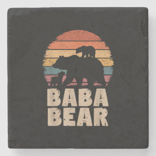 Porta-copo De Pedra Baba Bear Vintage - Dia de os pais Engraçado