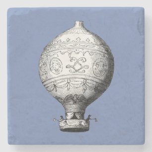 Porta-copo De Pedra Balão de Ar Quente Montgolfier Vintage