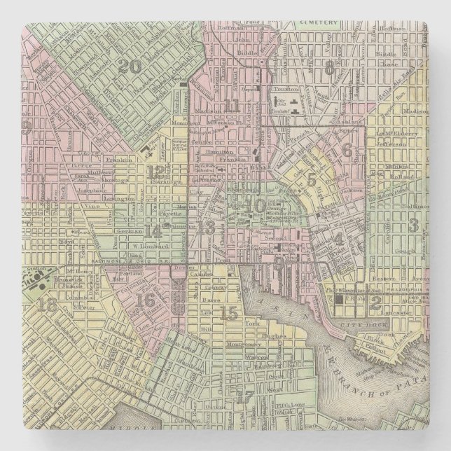 Porta-copo De Pedra Baltimore (Frente)