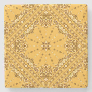 Porta-copo De Pedra Bandana Boho: Paisley Impressão Revival