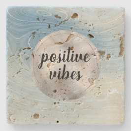 Porta-copo De Pedra Bandas de Ombre Azul