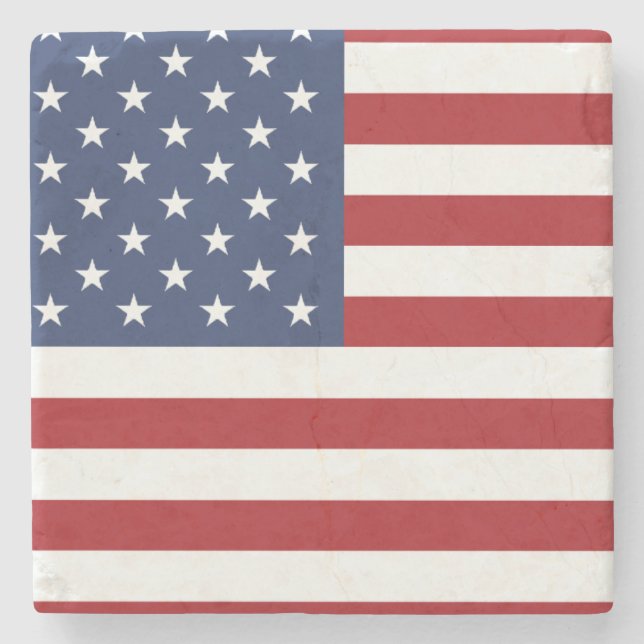 Porta-copo De Pedra Bandeira Americana (Frente)