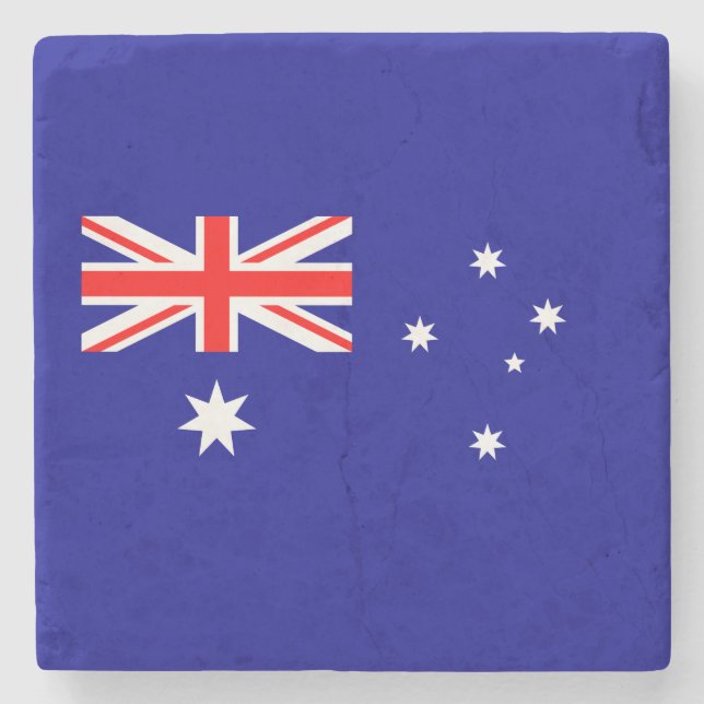 Porta-copo De Pedra Bandeira Australiana Patriótica (Frente)