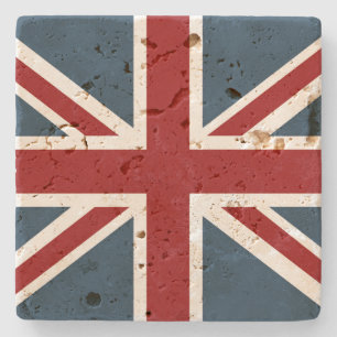 Porta-copo De Pedra Bandeira clássica de Union Jack