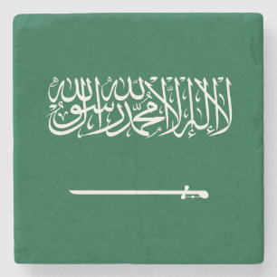 Porta-copo De Pedra Bandeira da Arábia Saudita