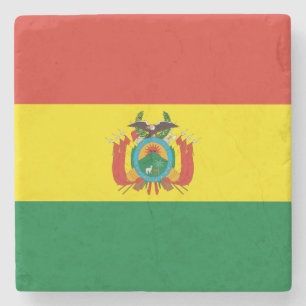 Porta-copo De Pedra Bandeira da Bolívia Patriótica