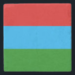 Porta-copo De Pedra Bandeira da Carélia<br><div class="desc">Bandeira Patriótica da República da Carélia.</div>