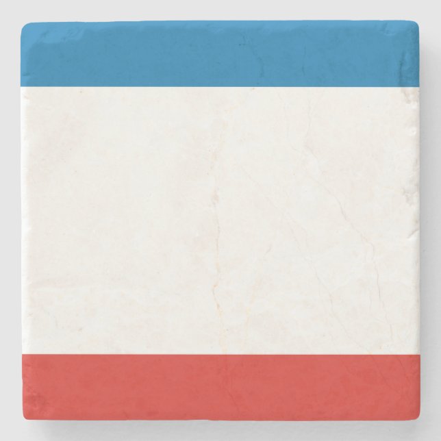 Porta-copo De Pedra Bandeira da Crimeia (Frente)