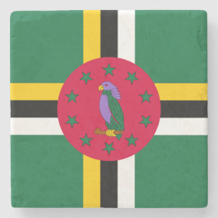 Porta-copo De Pedra Bandeira da Dominica