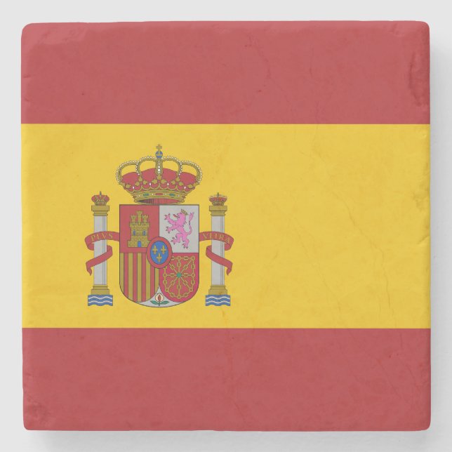 Porta-copo De Pedra Bandeira da Espanha (Frente)