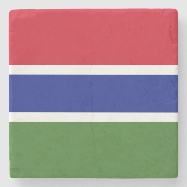 Porta-copo De Pedra Bandeira da Gâmbia (Frente)