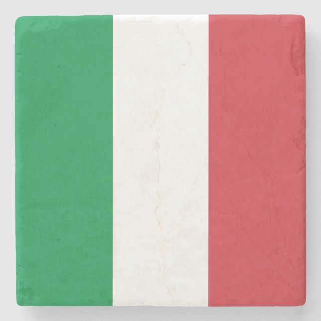 Porta-copo De Pedra Bandeira da Itália (Frente)
