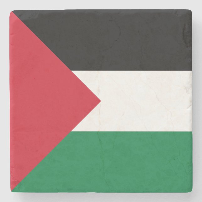 Porta-copo De Pedra Bandeira da Palestina (Frente)