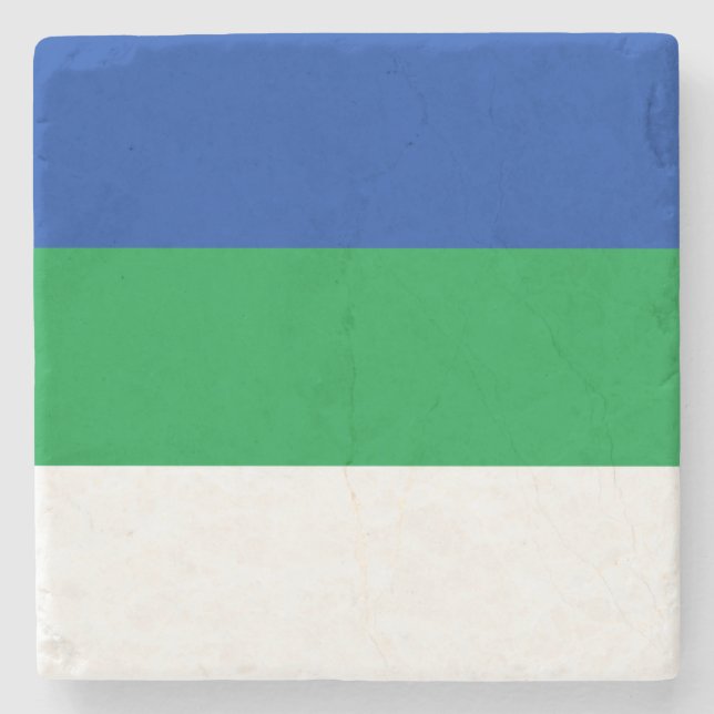 Porta-copo De Pedra Bandeira da República Komi (Frente)