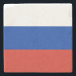 Porta-copo De Pedra Bandeira da Rússia<br><div class="desc">Bandeira Patriótica da Rússia.</div>
