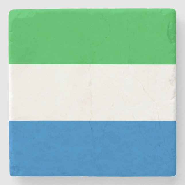 Porta-copo De Pedra Bandeira da Serra Leoa (Frente)