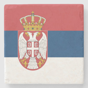 Porta-copo De Pedra Bandeira da Sérvia