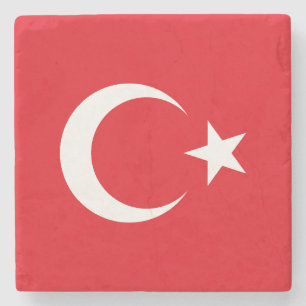 Porta-copo De Pedra Bandeira da Turquia