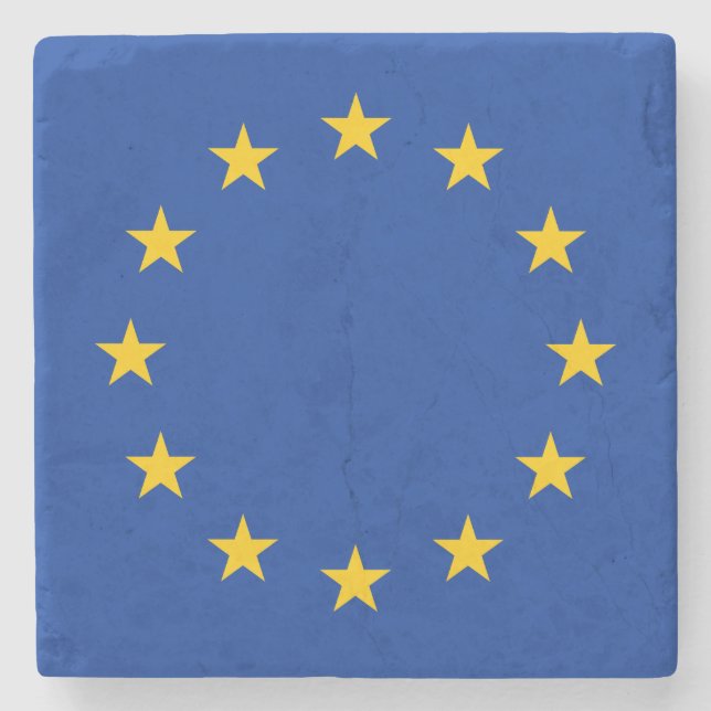 Porta-copo De Pedra Bandeira da União Europeia (Frente)