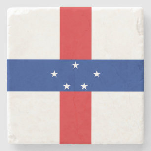 Porta-copo De Pedra Bandeira das Antilhas Neerlandesas