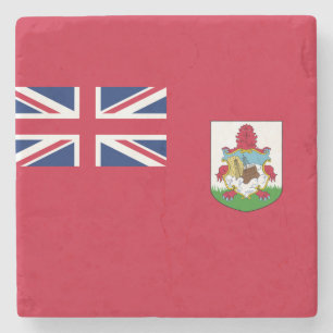 Porta-copo De Pedra Bandeira das Bermudas (Bermudiano) (Ilhas Caribes)