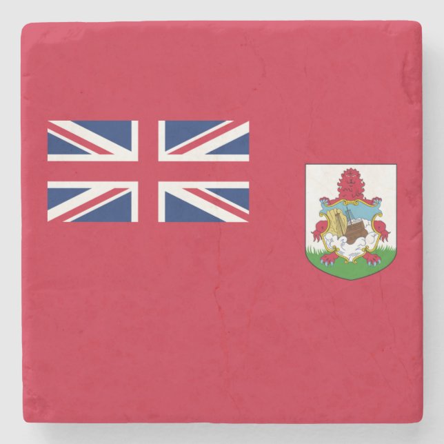 Porta-copo De Pedra Bandeira das Bermudas Patriótica (Frente)