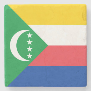 Porta-copo De Pedra Bandeira das Comores