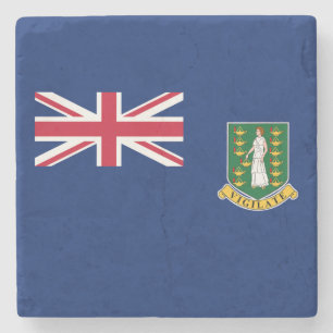 Porta-copo De Pedra Bandeira das Ilhas Virgens Britânicas