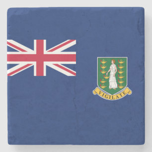 Porta-copo De Pedra Bandeira das Ilhas Virgens Britânicas (BVI)