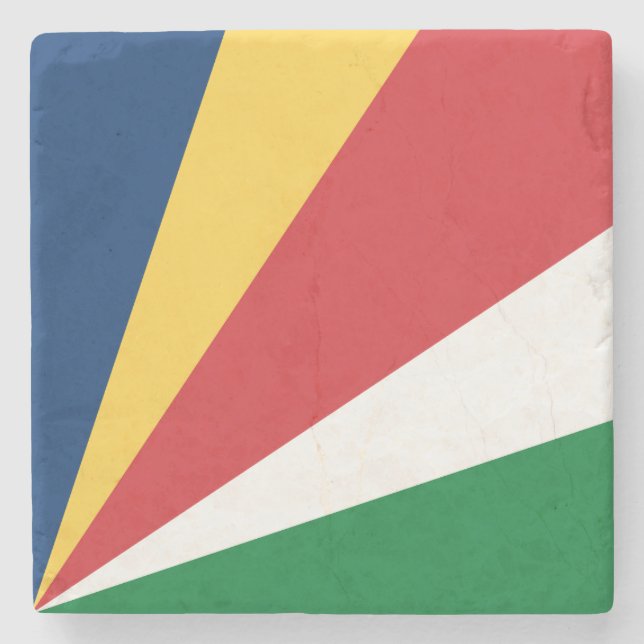 Porta-copo De Pedra Bandeira das Seychelles (Frente)