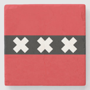 Porta-copo De Pedra Bandeira de Amesterdã, Países Baixos