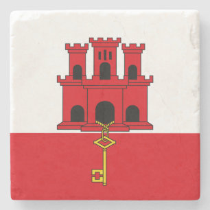 Porta-copo De Pedra Bandeira de Gibraltar